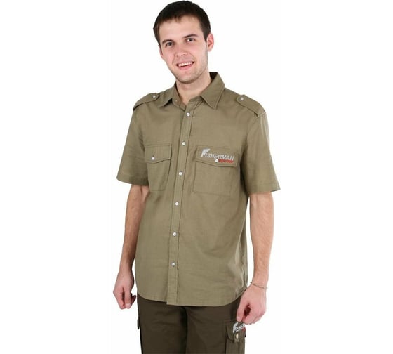 Рубашка с коротким рукавом FISHERMAN nova tour Сафари V2 M, хаки 95118-530-M