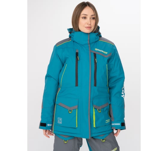 Женский зимний костюм HUNTSMAN Siberia Lady бирюза/серый sl_100-011-48-50/170-176