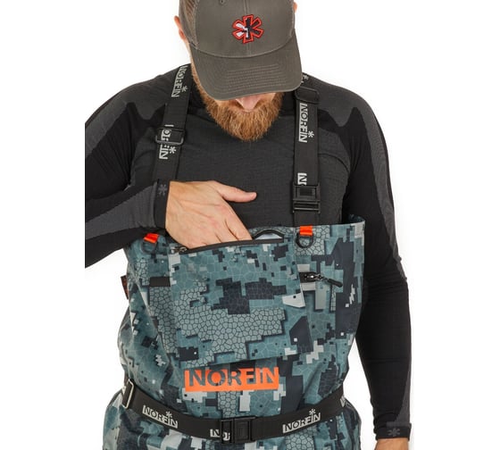 Забродный полукомбинезон с сапогами Norfin PILOT CAMO BOOTFOOT р.43-M 83400-43-M