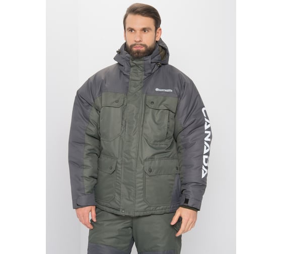 Зимний костюм Huntsman Канада ткань Оксланд цвет Хаки/Графит, НФ-000002687/48-50/182-188