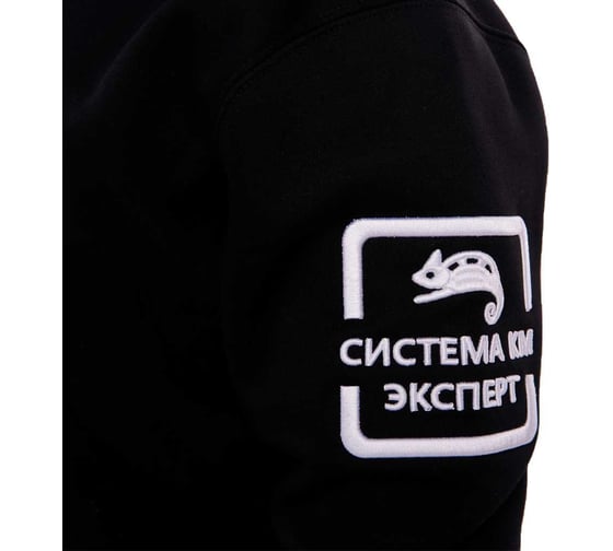 Толстовка худи Система КМ с логотипом для специалистов монтажа, размер xxl, черная lo47726 Hoody-KM-XXL-black