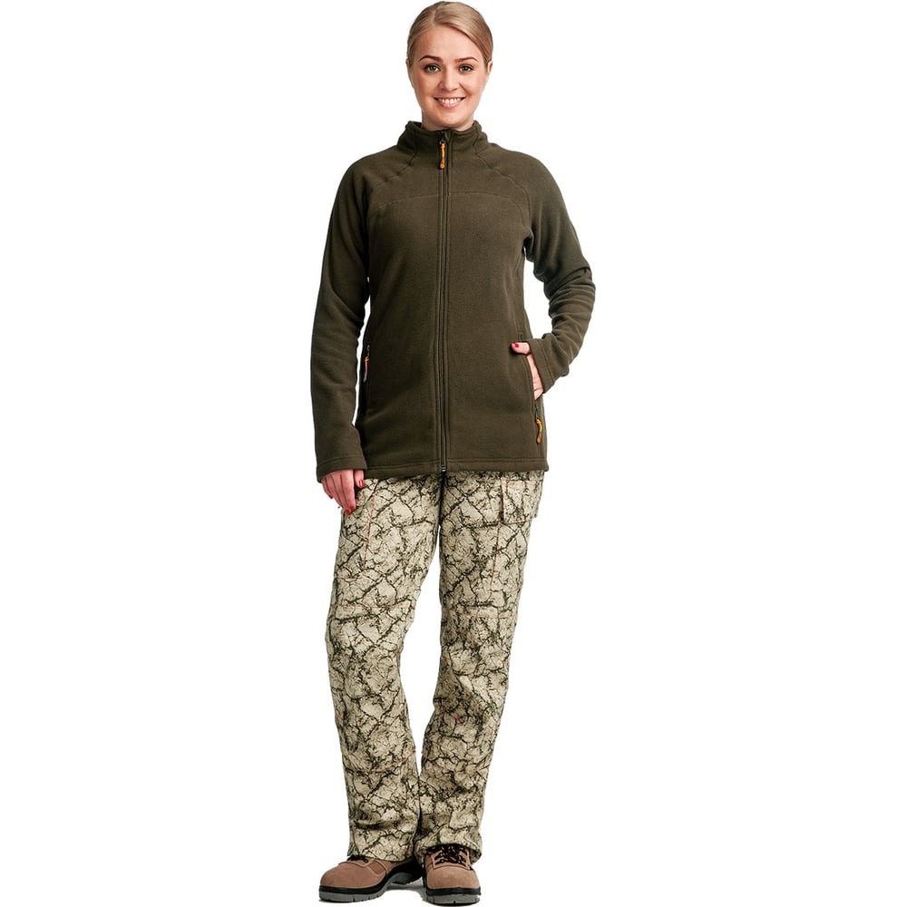Женская флисовая куртка Sobol ЧУЛЬЧА олива Кур 911/ 84/158 - выгодная ...