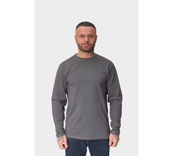 Футболка с длинным рукавом (лонгслив) Orlov-sky 320057/3-2 пл.160 гр/м2, размер 52-54, цвет сталь 4670093484924