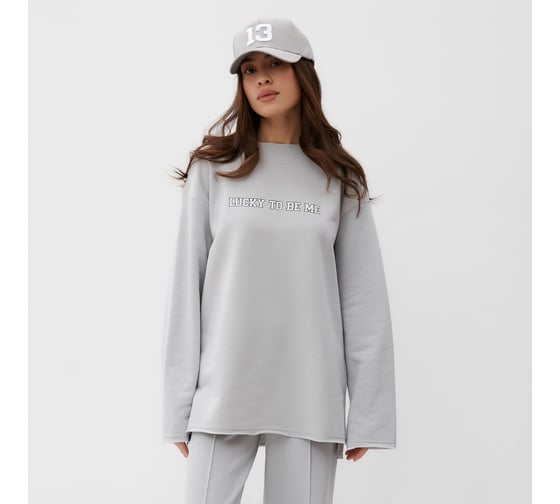 Джемпер (свитшот) женский MIST Cozy style серый, размер 48 9953175