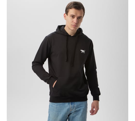 Толстовка мужская с капюшоном MIST Men's casual размер 52, черный 10197642