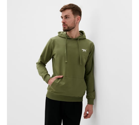 Толстовка мужская с капюшоном MIST Men's casual размер 54, зеленый 10197637