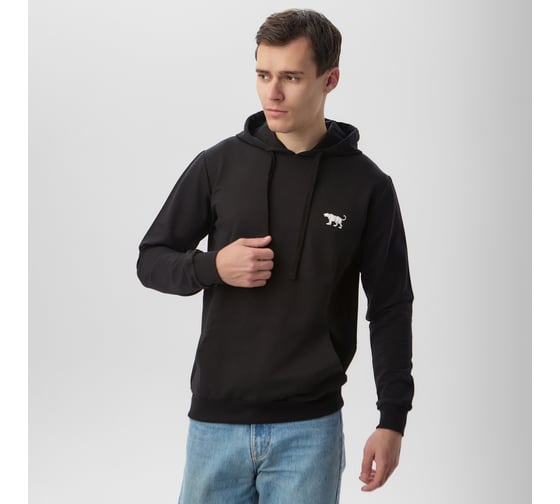 Толстовка мужская с капюшоном MIST Men's casual размер 50, черный 10197641