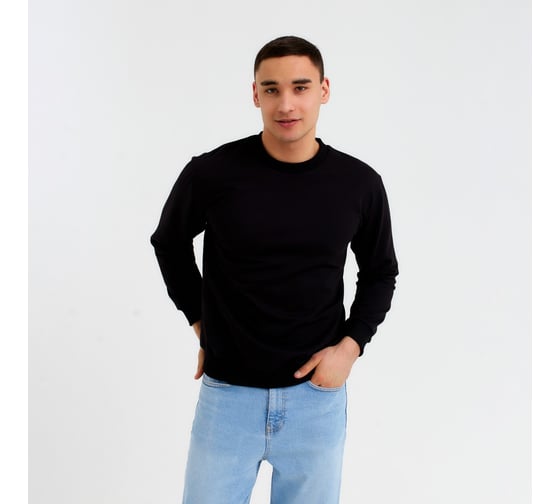 Джемпер (свитшот) мужской MINAKU Casual collection MAN цвет чёрный, размер 54 7452098 1