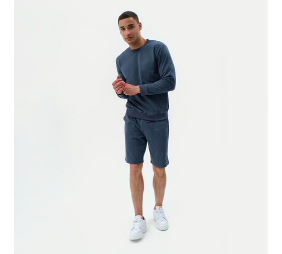 Джемпер (свитшот) мужской MINAKU Casual collection MAN цвет индиго меланж, размер 54 7452108