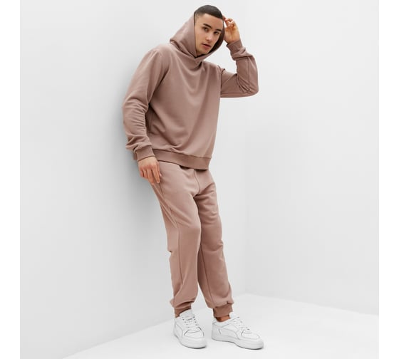 Толстовка мужская MINAKU Casual Collection цвет темно-бежевый, размер 44 9467811