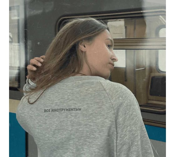 Свитшот ВИ серый, 25 2XL