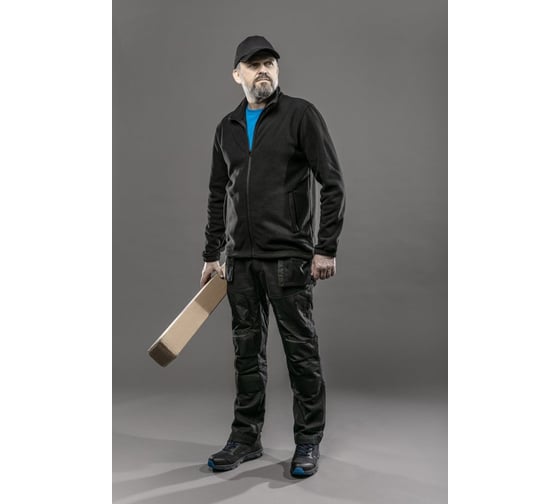 Флисовая толстовка HOEGERT TECHNIK PASADER, черная, р.2XL/56 HT5K384-2XL