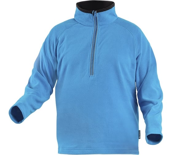 Флисовая толстовка HOEGERT TECHNIK EDER, на молнии 3/4, голубая, р.2XL HT5K375-2XL