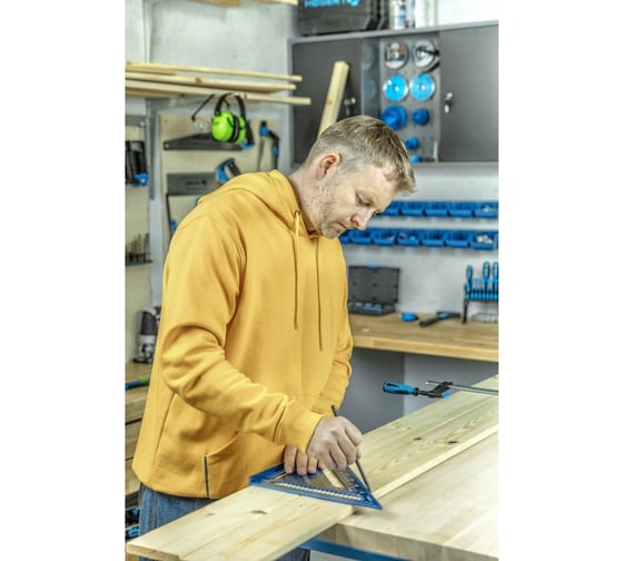 Хлопковое худи HOEGERT TECHNIK NIERS, желтая, размер S HT5K381-S