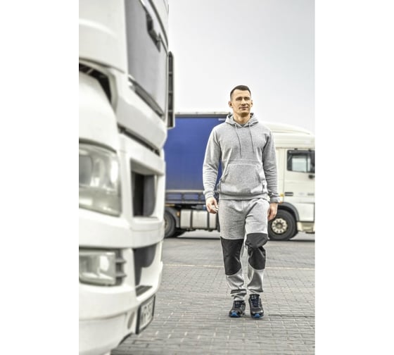 Хлопковая толстовка HOEGERT TECHNIK NIERS, серая, размер L HT5K379-L