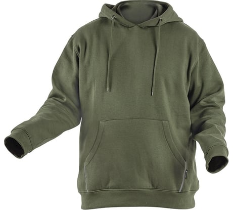 Хлопковое худи HOEGERT TECHNIK NIERS, темно-зеленое, размер 2XL HT5K380-2XL