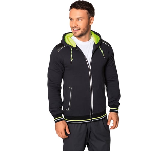 Толстовка CERVA НОКСФИЛД т-серый-желтый, 48-50/170-176 33028576-4850/3