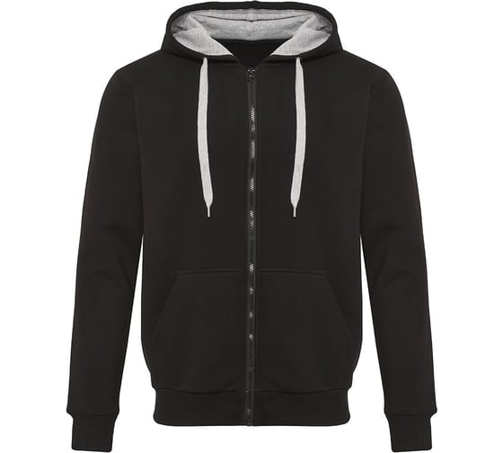 Толстовка-кенгуру (худи) с капюшоном на молнии MODERN 320 г/м² черный 125002-M
