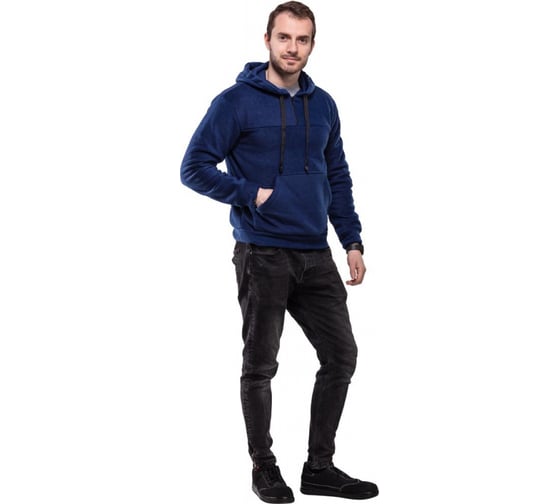 Флисовая толстовка-кенгуру ООО Комус синяя, XL/52-54 1370745