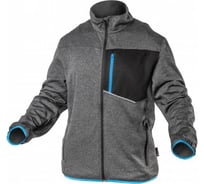 Рабочая толстовка HOEGERT TECHNIK Nister серый/меланж/синяя, р. 2XL/56 HT5K900-2XL