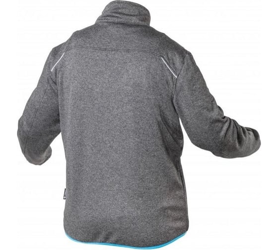 Рабочая толстовка HOEGERT TECHNIK Nister серый/меланж/синяя, р. 3XL/58 HT5K900-3XL