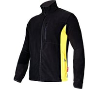 Флисовая куртка LAHTI PRO черно-желтая, размер 2XL L4010105