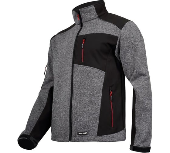 Рабочая водостойкая куртка LAHTI PRO серо-черная, р. 2XL L4092005