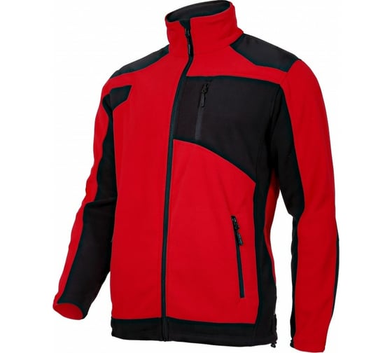 Флисовая рабочая куртка LAHTI PRO красно-черная, р. 3XL L4011506