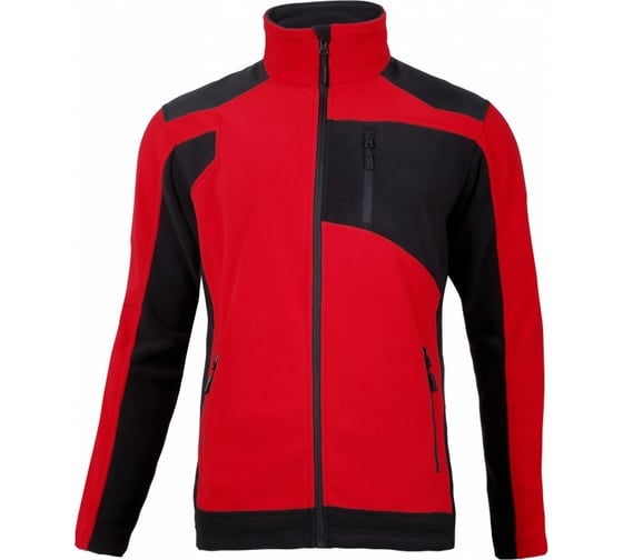 Флисовая рабочая куртка LAHTI PRO красно-черная, р. 3XL L4011506