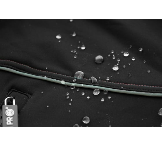 Куртка LAHTI PRO софтшелл, черная, р. 2XL LPKS12XL