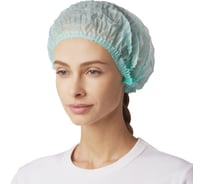 Одноразовая шапочка ООО Комус шарлотта зеленая, 10г/м, 100 шт/уп 1636951