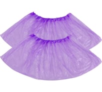 Бахилы ОФИСМАГ прочные, 3,8 грамма, фиолетовые комплект 100 штук (50 пар), Meridian 40x15см, ПНД, шк59181 631344