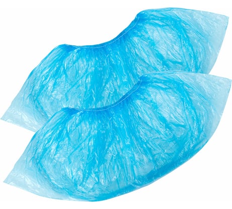 Бахилы Комплект 100 штук (50 пар) Стандарт, размер 40х14, 16 мкм, 2,2 г ELEGREEN шк 631496