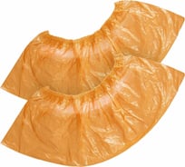 Бахилы оранжевые комплект 100 штук (50 пар) СТАНДАРТ+ размер 39х14 см 16 мкм 2 г ELEGREEN 631230