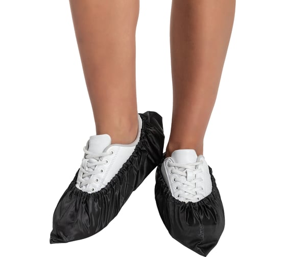 Взрослые многоразовые бахилы RINIDI Black Bahily-Black