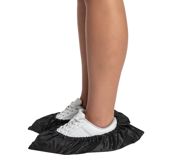 Взрослые многоразовые бахилы RINIDI Black Bahily-Black