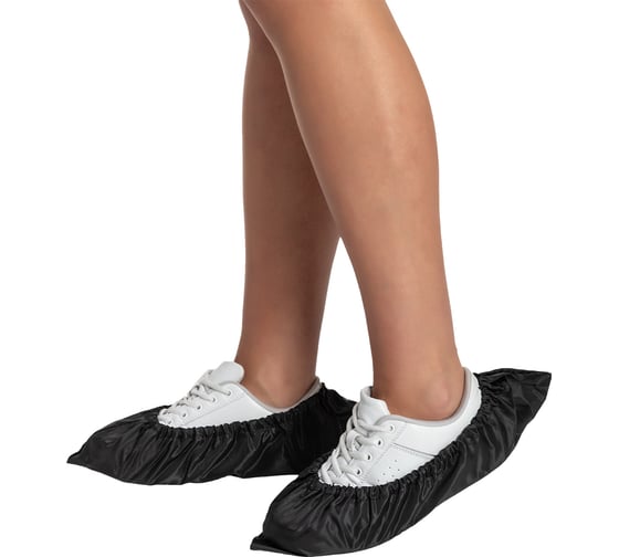 Взрослые многоразовые бахилы RINIDI Black Bahily-Black