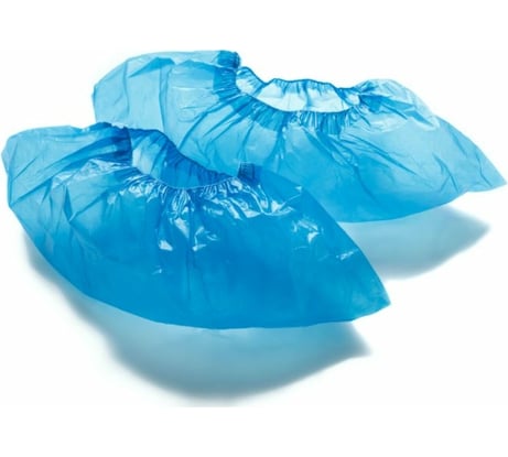 Одноразовые бахилы с двойной резинкой Точка Роста плотность 14мкм б14-200пар