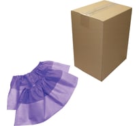 Бахилы ламинированные комплект 500шт, 38х16см, спанбонд + ПВД, 100мкм, 13г, фиолетовые ELEGREEN 631692