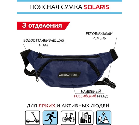 Поясная сумка SOLARIS Синяя S5413