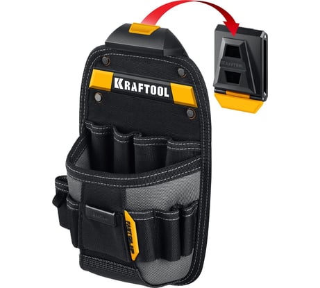 Поясная сумка 170x360 мм с быстросъёмным креплением KRAFTOOL FastClip KP-11 , 11 карманов и петель 38777