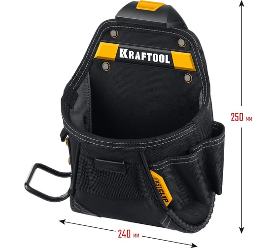 Поясная сумка 240x250 мм с быстросъёмным креплением KRAFTOOL FastClip KP-6 , 6 карманов и петель 38775