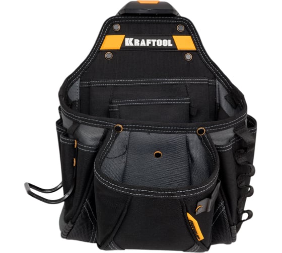 Поясная сумка 350x260 мм с быстросъёмным креплением KRAFTOOL FastClip KP-27, 27 карманов и петли 38773