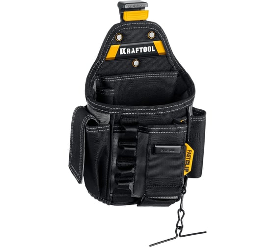 Поясная сумка 280x200 мм с быстросъёмным креплением KRAFTOOL FastClip KP-13E , 13 карманов и петель 38772