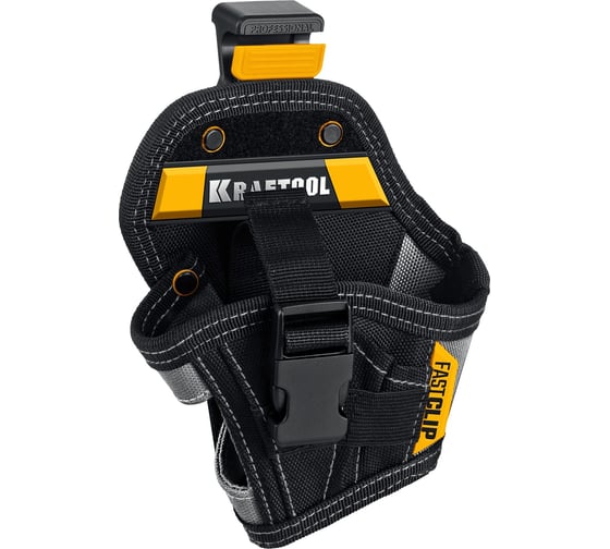 Кобура для компактного шуруповерта с быстросъёмным креплением KRAFTOOL FastClip KH-5C , 5 карманов и петель 38770