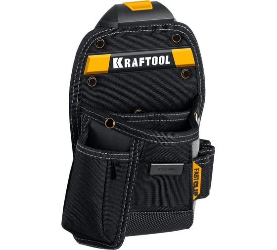 Поясная сумка 170x260 мм с быстросъёмным креплением KRAFTOOL KP-8 FastClip, 8 карманов и петель 38776