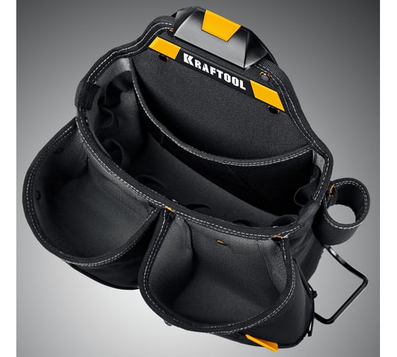 Поясная сумка KRAFTOOL KP-15 350x320 мм с быстросъёмным креплением FastClip, 15 карманов и петель 38771