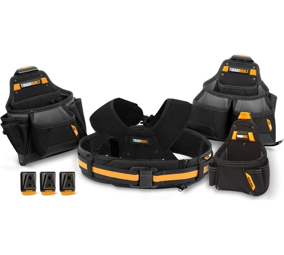 Набор Toughbuilt, ремень, подтяжки, 3 сумки с клипсами, TB-CT-101-5 1