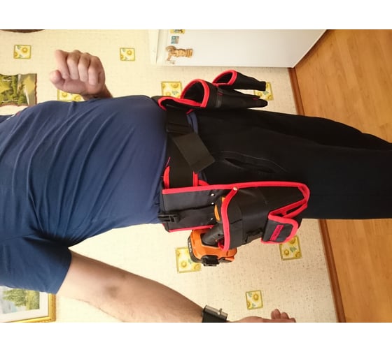 Сумка-пояс двойная (20 карманов; держатель для молотка) MATRIX 90240 ...