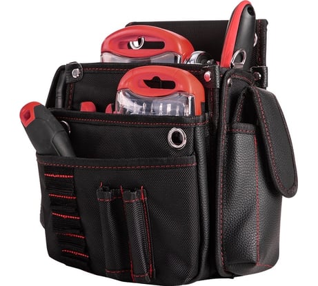 Поясная сумка монтажника, электрика для инструмента DELI dl5865 с ремнем, 250x250x110 мм 111147